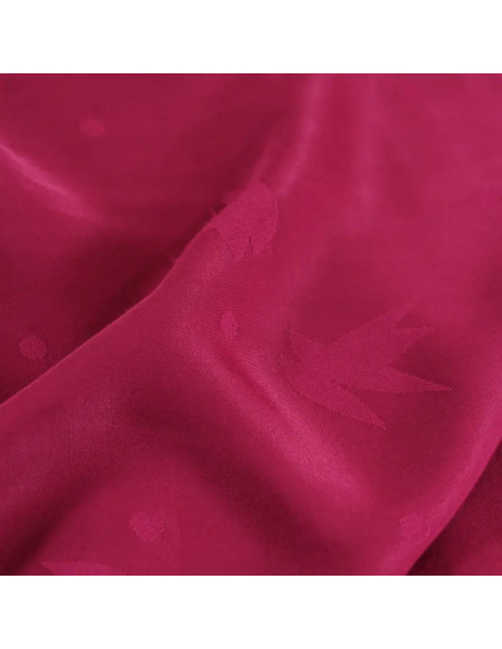 Tejido jacquard de viscosa Streli rosa magenta - Églantine & Zoé