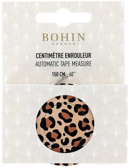 Cinta métrica con diseño de costura 150 cm Leopardo Bohin