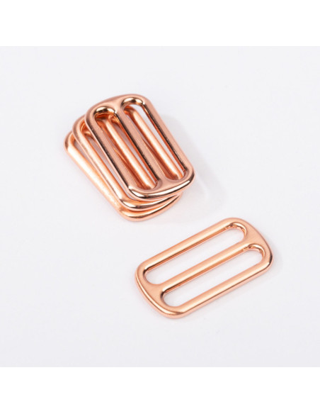 Hebilla deslizante de metal - Oro rosa 25 mm