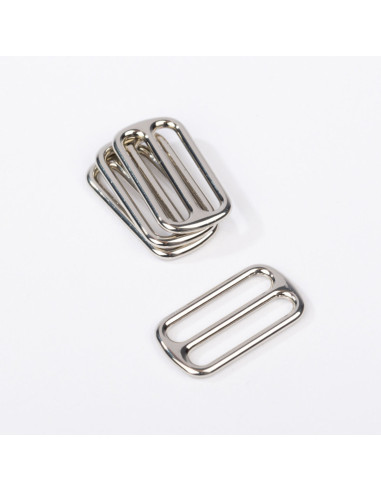 Hebilla deslizante de metal - Plata 40 mm