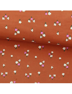 Tejido de pana de mil rayas estampado - Joyflo óxido
