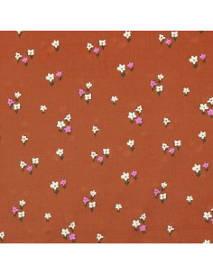 Tejido de pana de mil rayas estampado - Joyflo óxido 2