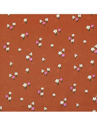 Tejido de pana de mil rayas estampado - Joyflo óxido