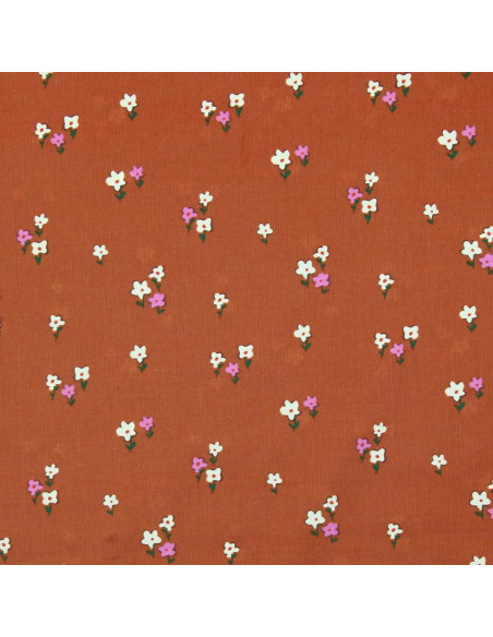 Tejido de pana de mil rayas estampado - Joyflo óxido