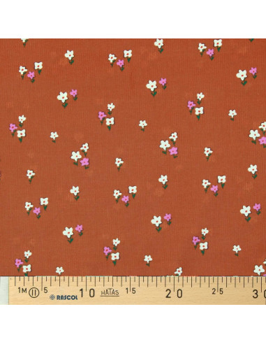 Tejido de pana de mil rayas estampado - Joyflo óxido