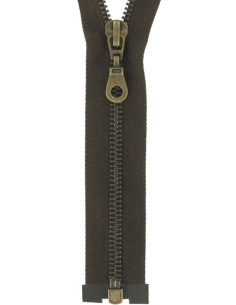 Cremallera separable de metal - Marrón malla bronce