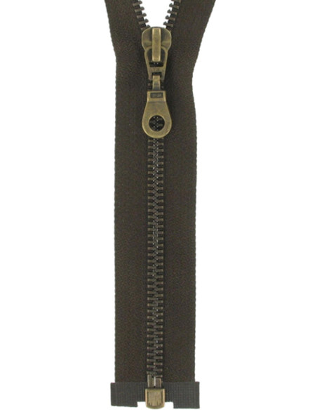 Cremallera separable de metal - Marrón malla bronce