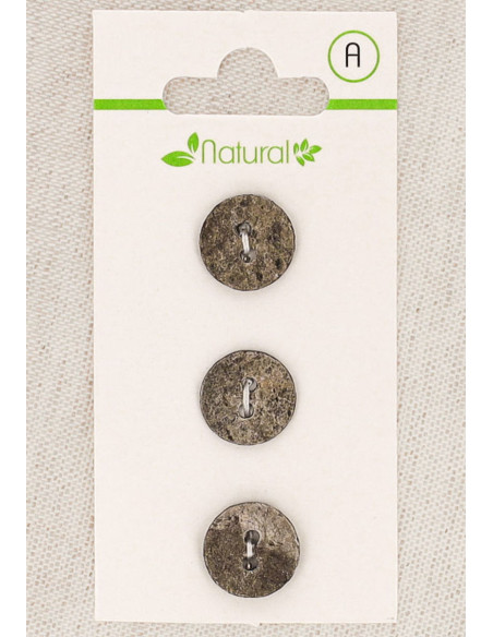 Tarjeta de 3 botones topo 13 mm 2 agujeros - Texturizados