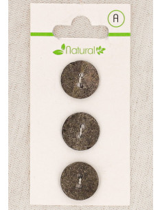 Tarjeta de 3 botones topo 15 mm 2 agujeros - Texturizados