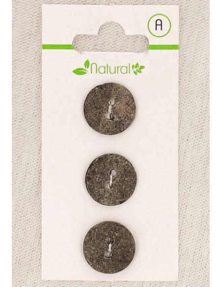 Tarjeta de 3 botones topo 15 mm 2 agujeros - Texturizados