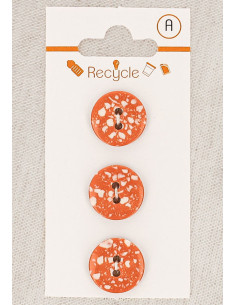 Tarjeta de 3 botones de cobre de 15 mm 2 agujeros - Terrazo