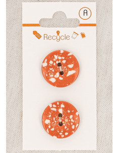 Tarjeta de 2 botones de cobre de 20 mm 2 agujeros - Terrazo