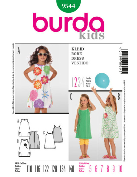 Patrón de vestido - Burda 9544
