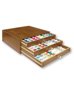Caja de hilos para bordar a máquina Rayon Madeira 200 m
