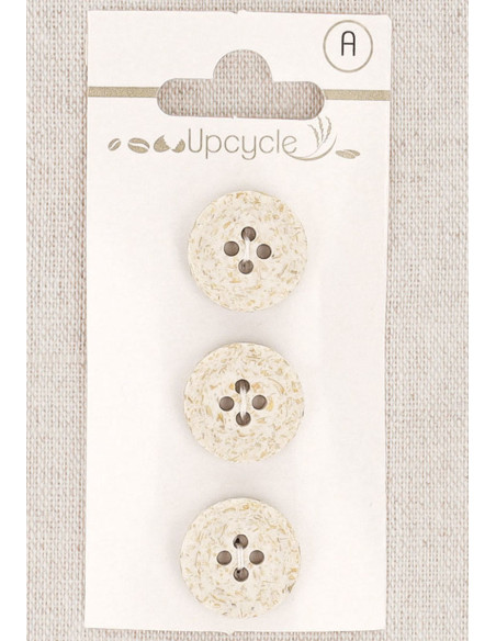 Tarjeta de 3 botones crudo 15 mm 4 agujeros - Granos de arroz