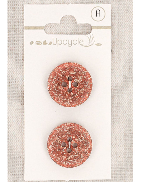 Tarjeta de 2 botones de cobre de 20 mm 4 agujeros - Fantasías