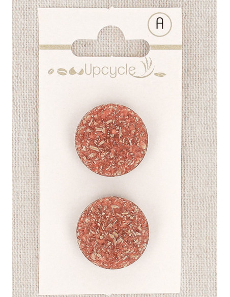 Tarjeta de 2 botones de cobre de 20 mm con cola - Fantasías