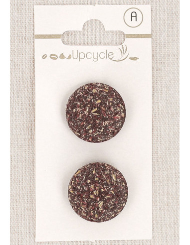 Tarjeta de 2 botones morados de 20 mm con cola - Fantasías