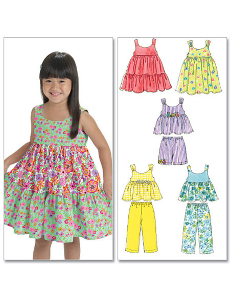 Patrón de blusas, vestidos, shorts y pantalones