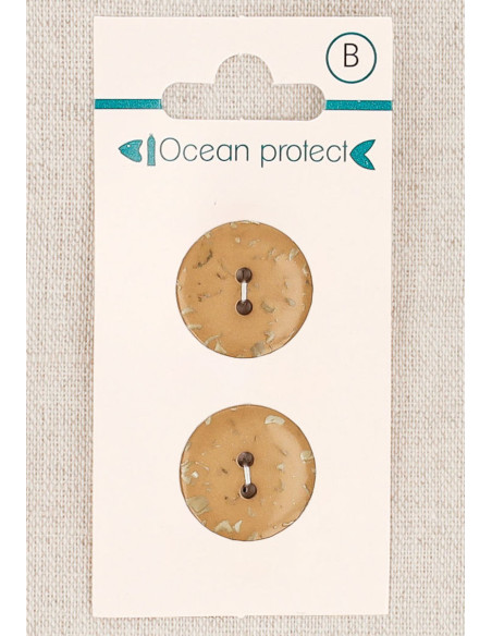 Tarjeta de 2 botones camel 18 mm 2 agujeros - Planos