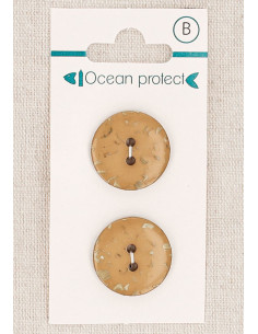Tarjeta de 2 botones camel 20 mm 2 agujeros - Planos