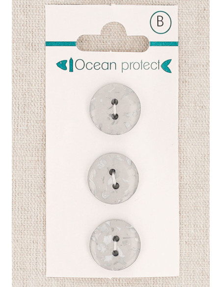 Tarjeta de 3 botones grises de 15 mm 2 agujeros - Planos