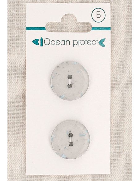 Tarjeta de 2 botones grises de 18 mm 2 agujeros - Planos