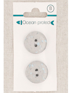 Tarjeta de 2 botones grises de 20 mm 2 agujeros - Planos