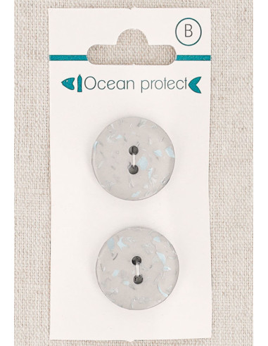 Tarjeta de 2 botones grises de 20 mm 2 agujeros - Planos