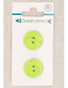 Tarjeta de 2 botones anís 18 mm 2 agujeros - Planos