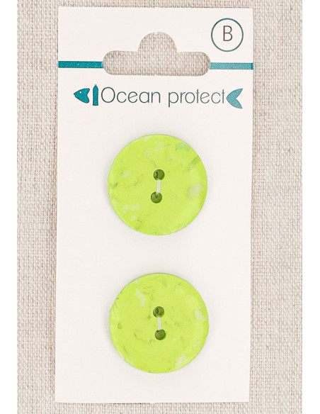 Tarjeta de 2 botones anís 20 mm 2 agujeros - Planos