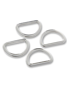 Caja de 4 anillos en D - Plata 20 mm 2