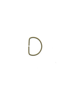 Anillo en D 16 mm - Bronce