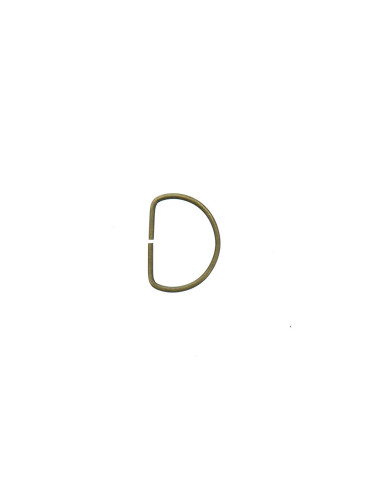 Anillo en D 16 mm - Bronce