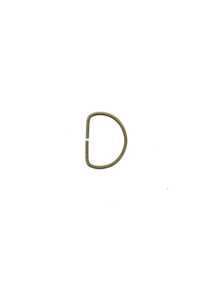 Anillo en D 16 mm - Bronce