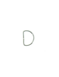 Anillo en D 16 mm - Plata