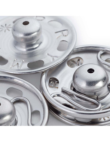 Botones de presión para coser 30 mm - Plata