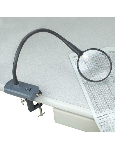 Lupa con brazo flexible iluminado MagniFlex Carson Optical