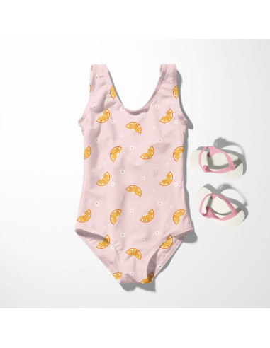 Tejido de lycra para traje de baño - Rodaja de limón