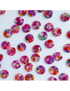 Paquete de 10 botones de biorresina de 20 mm 4 agujeros - Bloom 2