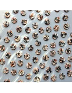 Paquete de 15 botones de biorresina de 15 mm 4 agujeros - Granito 2
