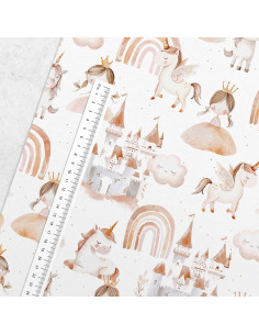 Tejido de algodón premium - Princesa y unicornio 2