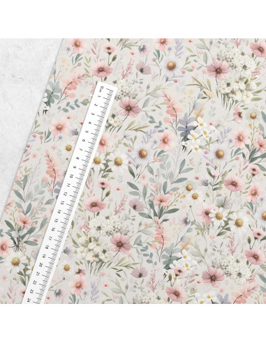 Tejido de algodón premium - Flor delicada