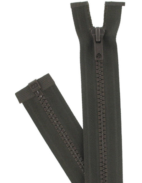 Cremallera separable sintética - Tinte de nuez