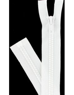 Cremallera separable sintética - Blanco