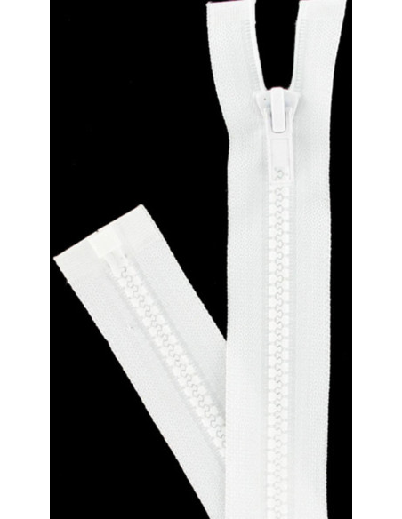 Cremallera separable sintética - Blanco