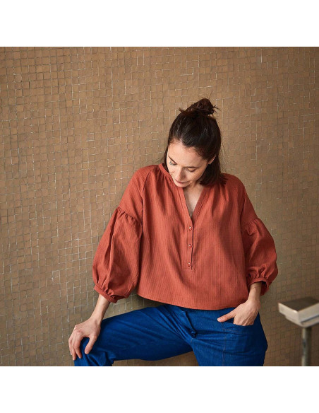 Patrón de blusa o vestido Okinawa - Ikatee