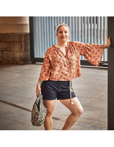 Patrón de blusa o vestido Okinawa - Ikatee