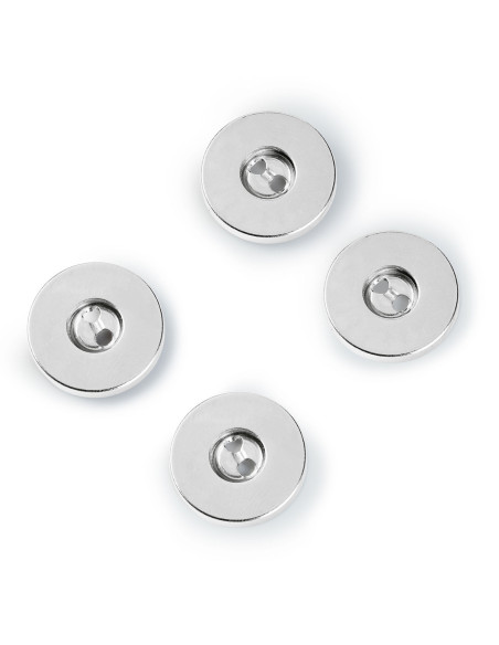 Lote de 3 botones magnéticos para coser - Plata