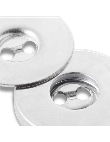 Lote de 3 botones magnéticos para coser - Plata